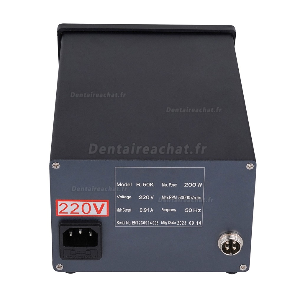 Micromoteur électrique de laboratoire dentaire Srefo R50K avec pièce à main 50 000 tr/min